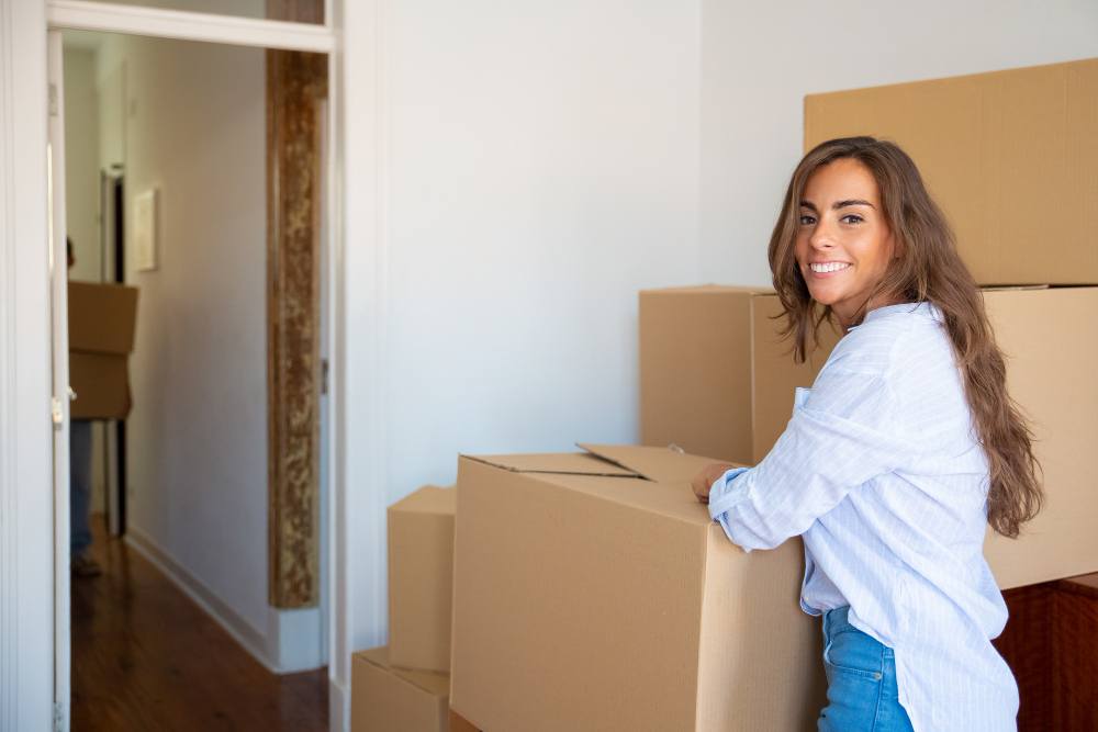 woman doing residential moving